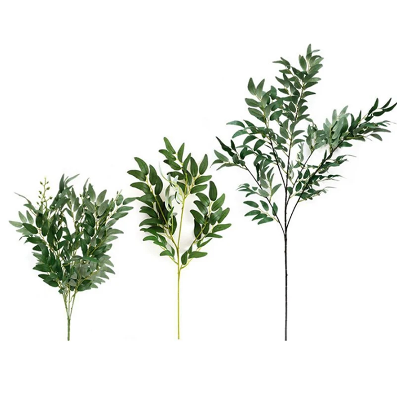 Artificial Willow Grass Branches Leaves Artificial Greenery For Home
