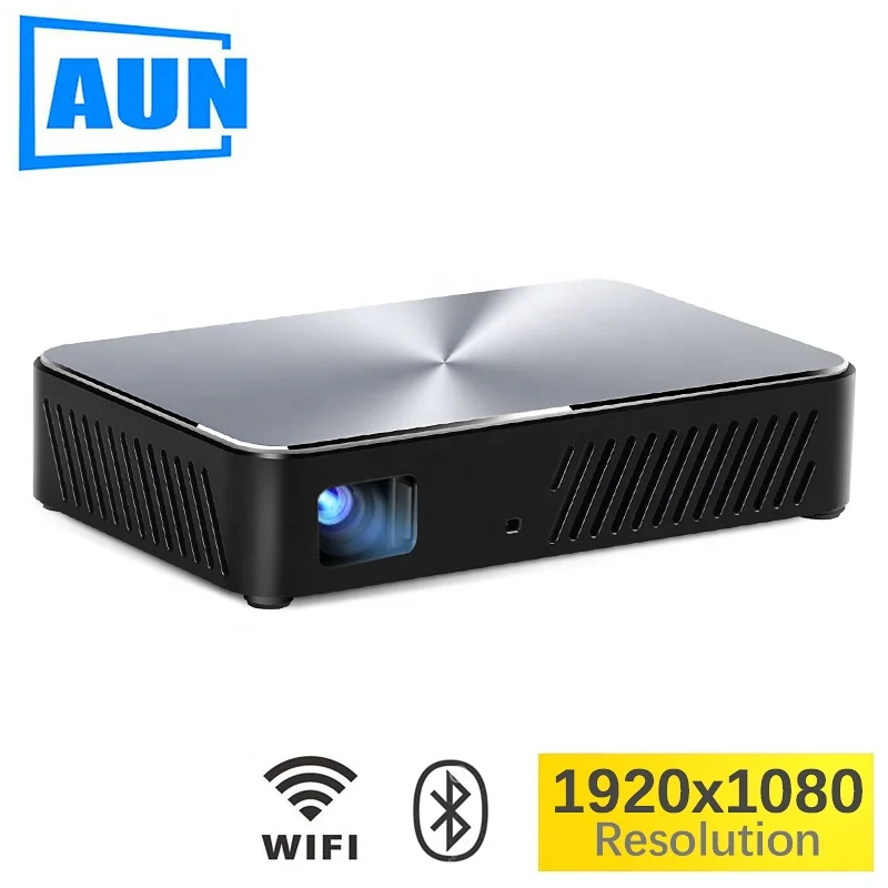 

AUN Full HD Projector J10, 1920x1080P, Build in Android, WIFI, 6000mAH Battery, Portable MINI Projector.1080P Home Theater