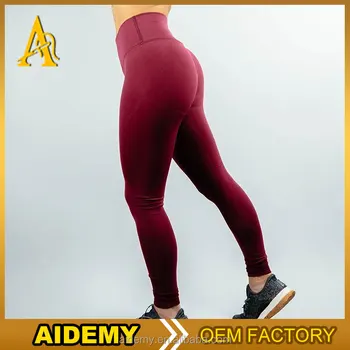 red high waisted workout leggings