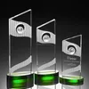 Crystal green stand ball golf trophy awards trophies