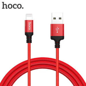 HOCO X14 Nylon Braided USB Cable for iPhone Fast Data Charging Cable for iPad Phone Charger Cord 1m