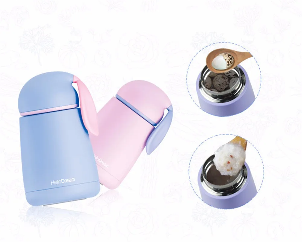 

( 1pc wholesale)Thermos Children Cartoon Rabbit Vacuum Flasks 300ml Double Layer Stainless Steel Mug Tea Coffee Insulation Cup
