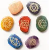 Wholesale Assorted 7 pieces lot Natural Engraved stone Chakra Stones Set