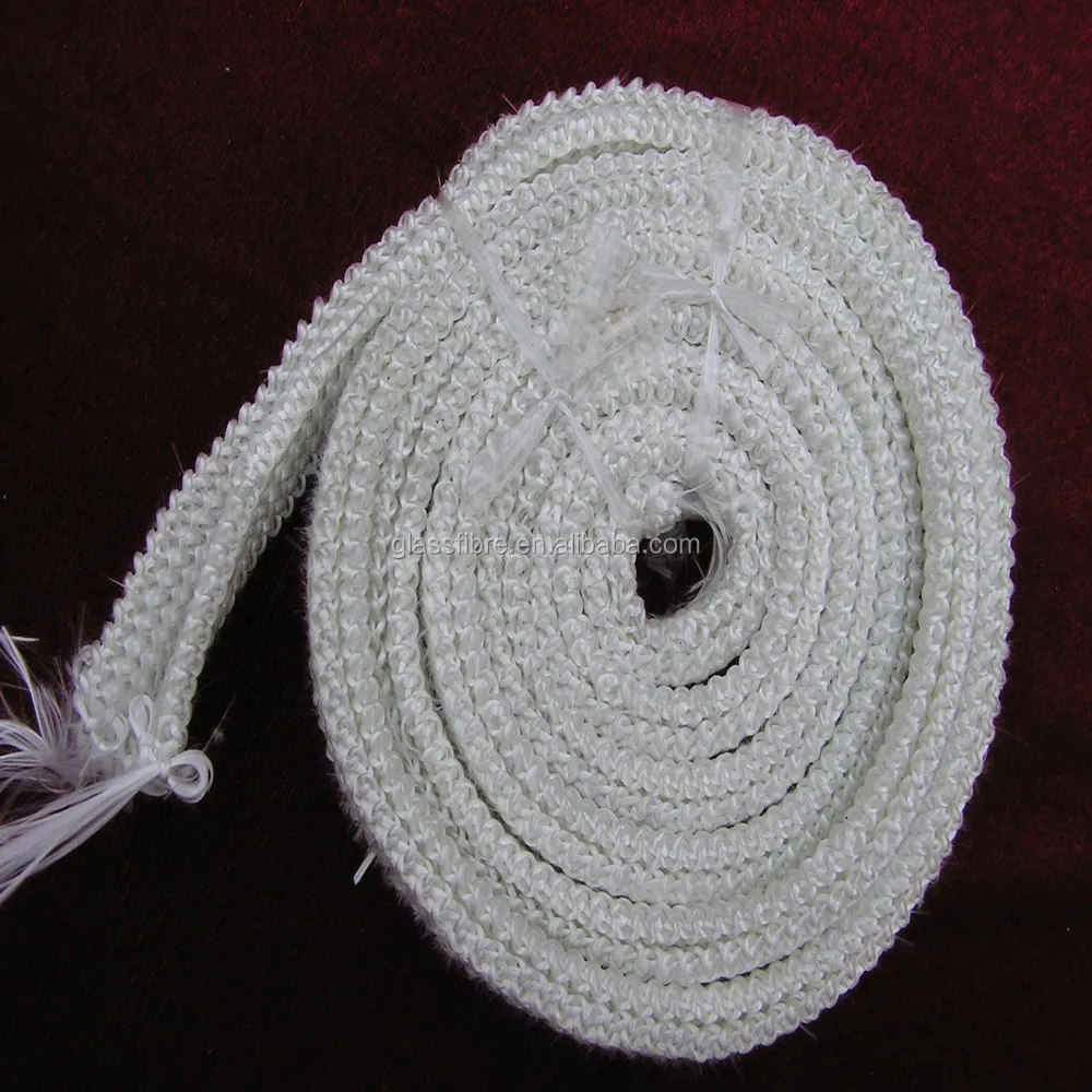 Fireproof Fiberglass Rope Fiber Glass Square Braided Rope Glass Fiber
