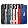Car Use PC TPU Material Magnetic Mobile Phone Shell With Ring Phone Car Holder For iPhone 6 7 8 Plus X Mobile Phone Case