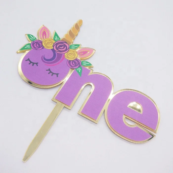 cute union corn one acrylic cake topper.jpg