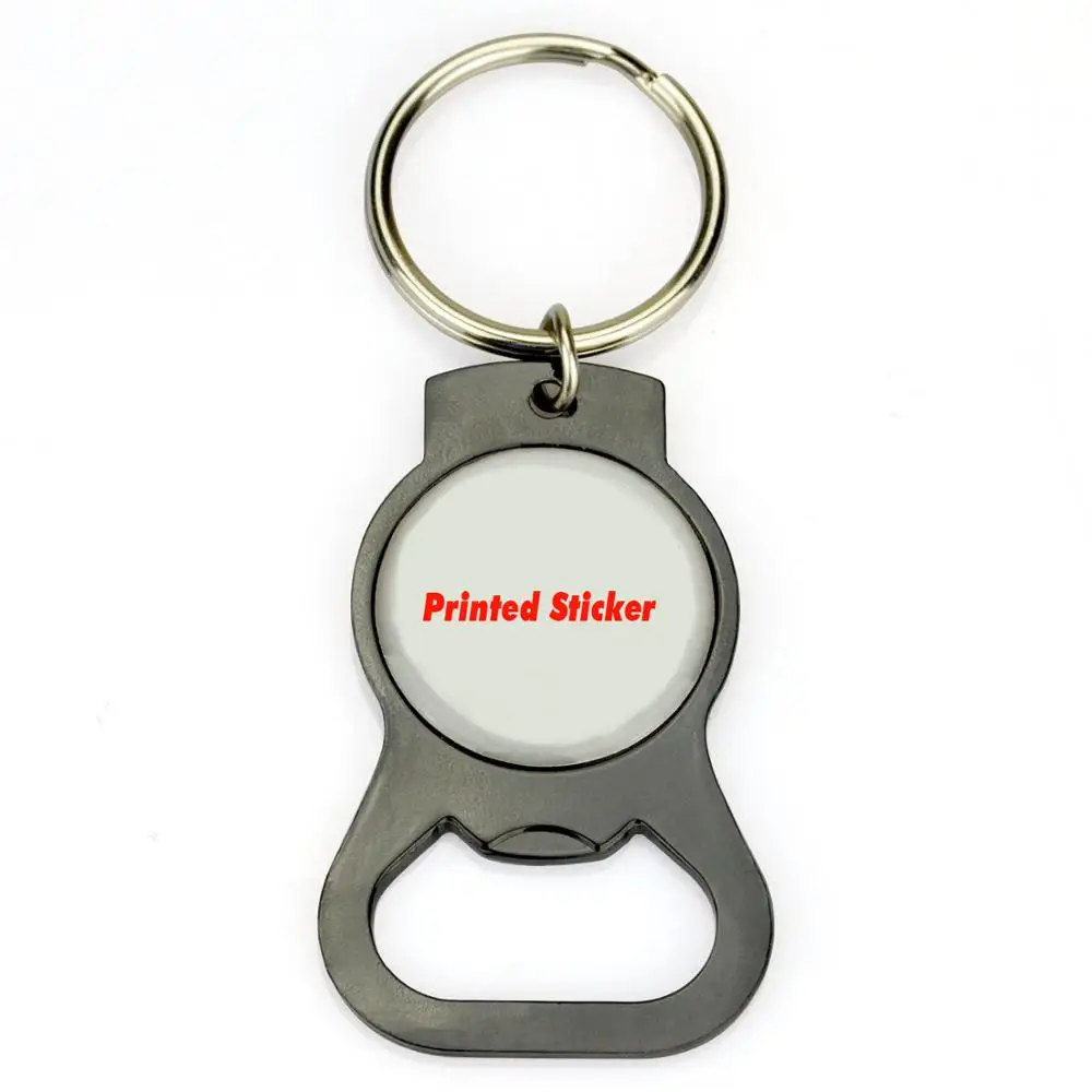 

Wholesale Personalized Blank Printed Your Own Souvenir Keyring Openers Key Chains Custom Logo Metal Beer Bottle Opener Keychain