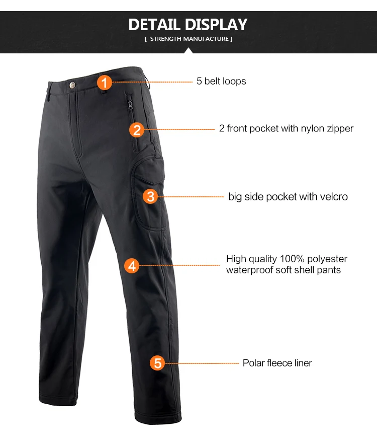 softshell fleece lined pants
