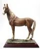 brown standing fiberglass horse statue