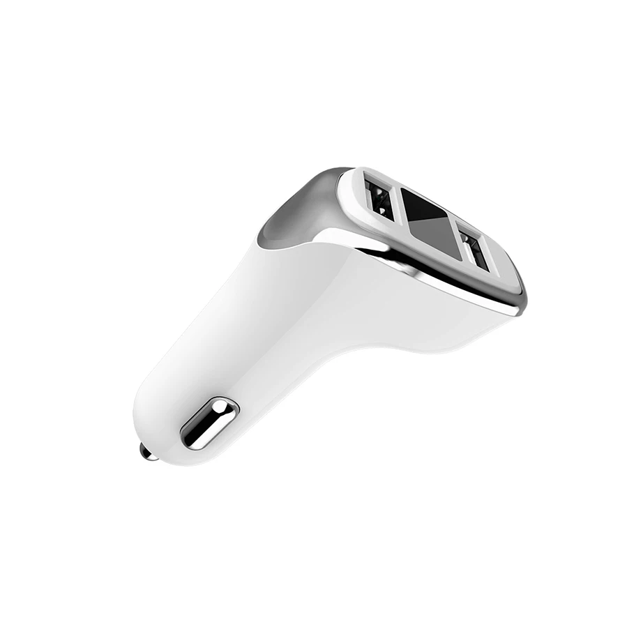 

Car Charging Accessories Dual Usb Car Charger Adapter 2 Usb Por 3.1a Smart Car Charger with LCD screen