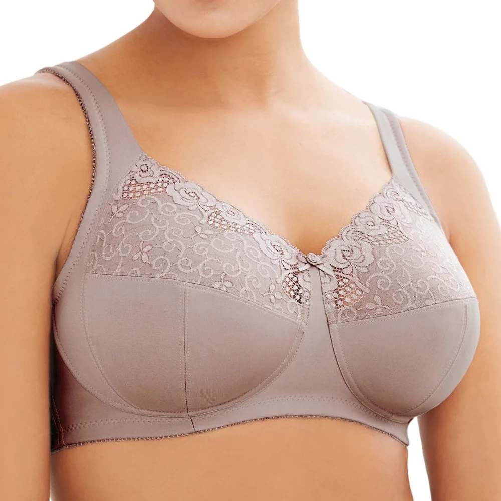 

Wholesale Wireless Cotton Bralette Breathable Women Sexy Full Cup Comfort Wireless Cotton Bra, White,black,red,purple
