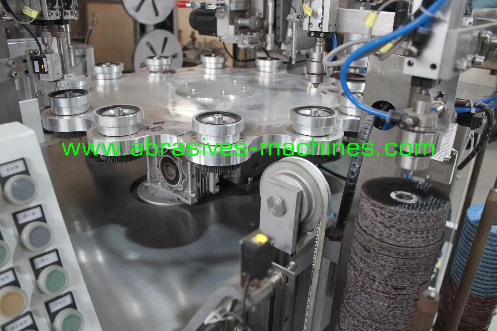 High Efficiency Automatic Flap Disc Production Line / Automatic Flap ...