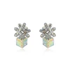 E-267 xuping Rubik's Cube earring imitation american diamond bangkok jewellery crystals from Swarovski
