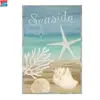 Seaside Shells Beach Shore SUMMER 12"x18" Garden Flag Banner