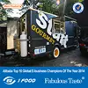 big wheels sliding windows mobile food vans/Vending machine/baoju