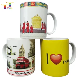 Image of new product wholesale promotional travel souvenir blank white custom printed 11 OZ sublimation coffee mug,ceramic mug