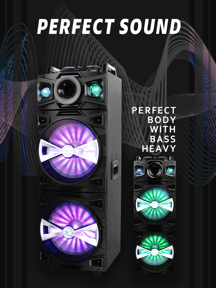 LED LIGHT portable trolley speaker portable audio speaker - ANKUX.COM