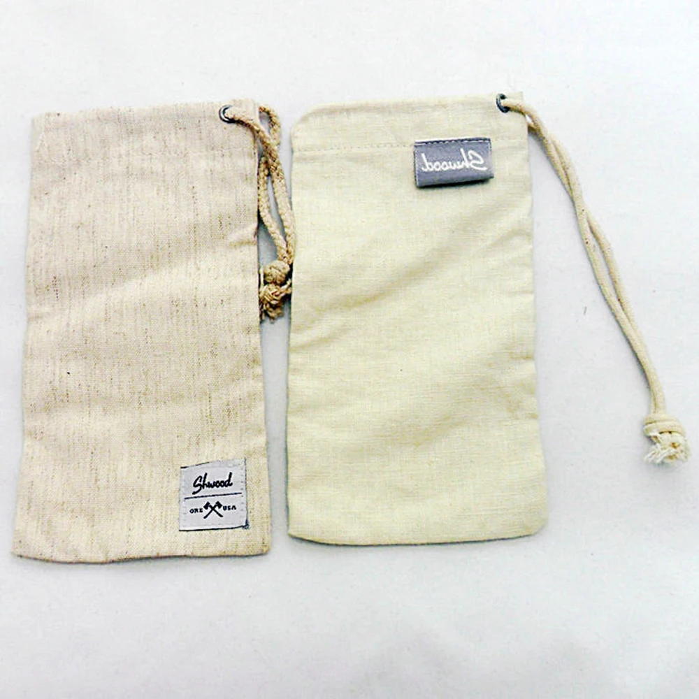 Woven Label Glasses Case Cotton Sunglasses Bag Pouch And Box For Single