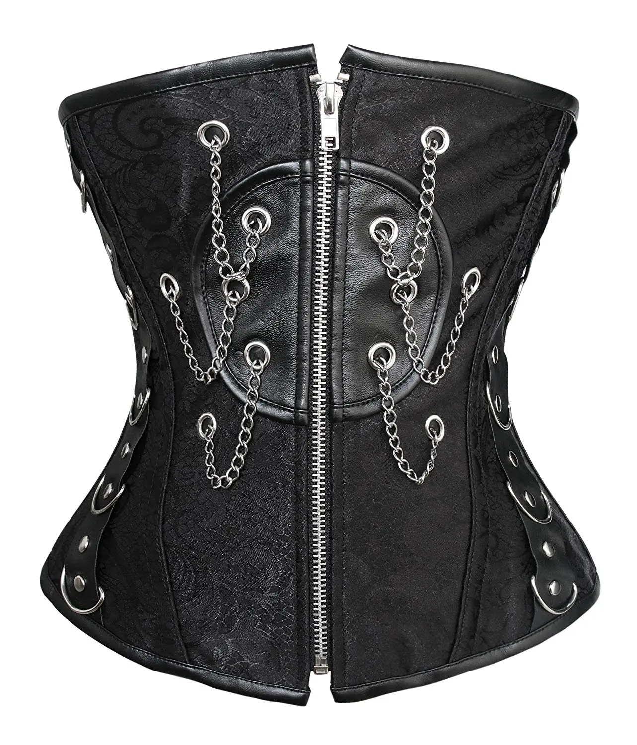 Buy Kimring Womens Faux Leather Square Neck Boned Punk Gothic Retro