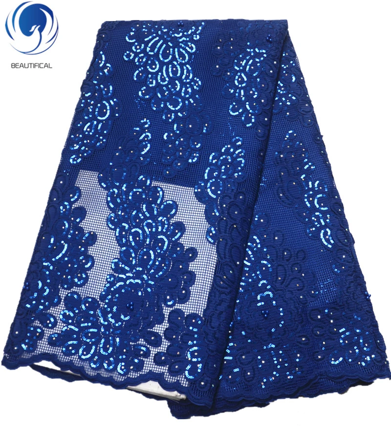 

Beautifical sequins laces fabric french african party dresses tulle net lace material 2019 ML4N713