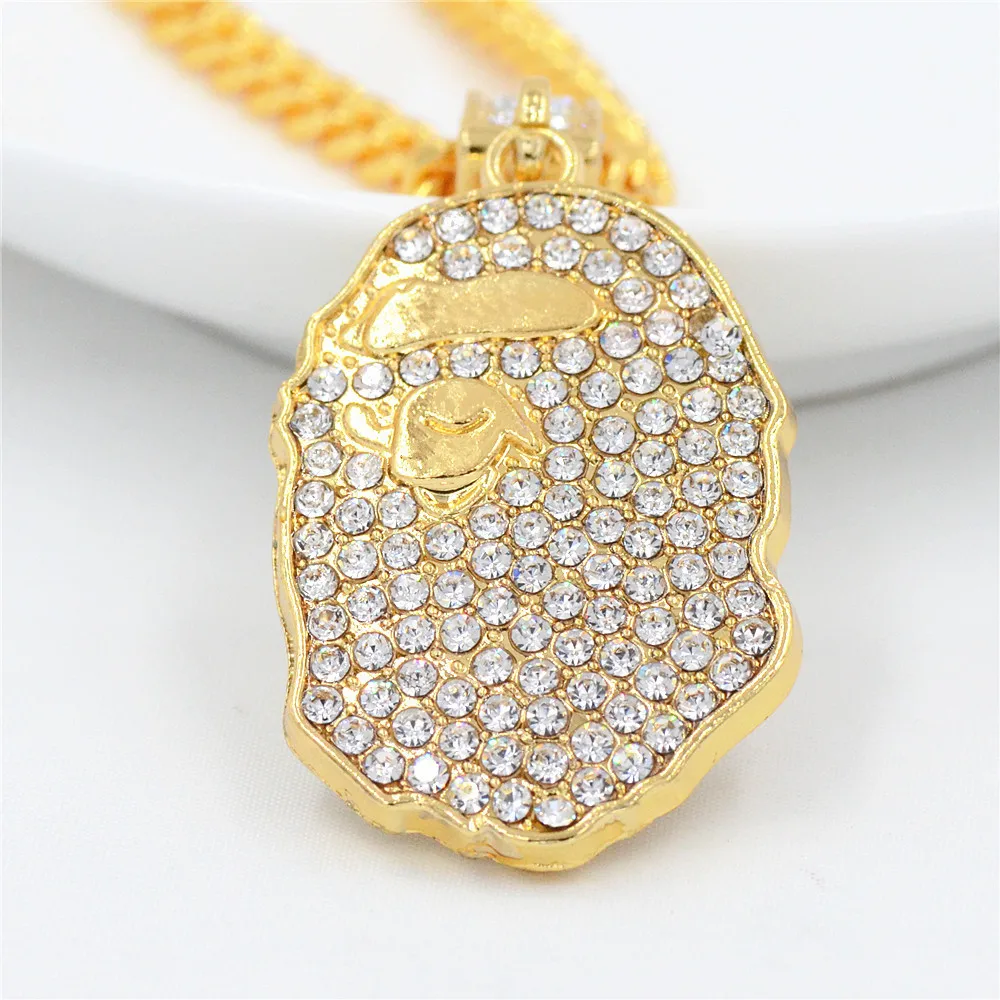 

New jewelry Ape man pendant hiphop fashion jewelry necklace, Gold