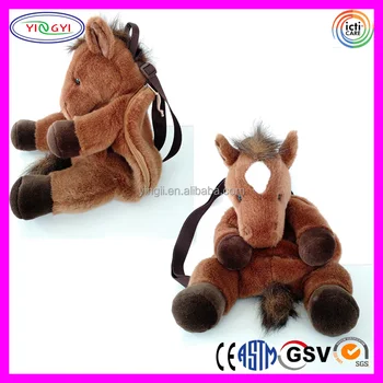 plush horse backpack