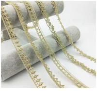 

Wholesale gold metallic lace trim with high quality for garment accessories