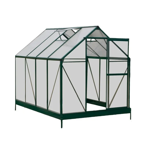 

PC SHEET GREENHOUSE GARDEN ALUMINUM GARDEN Greenhouse, Green and white