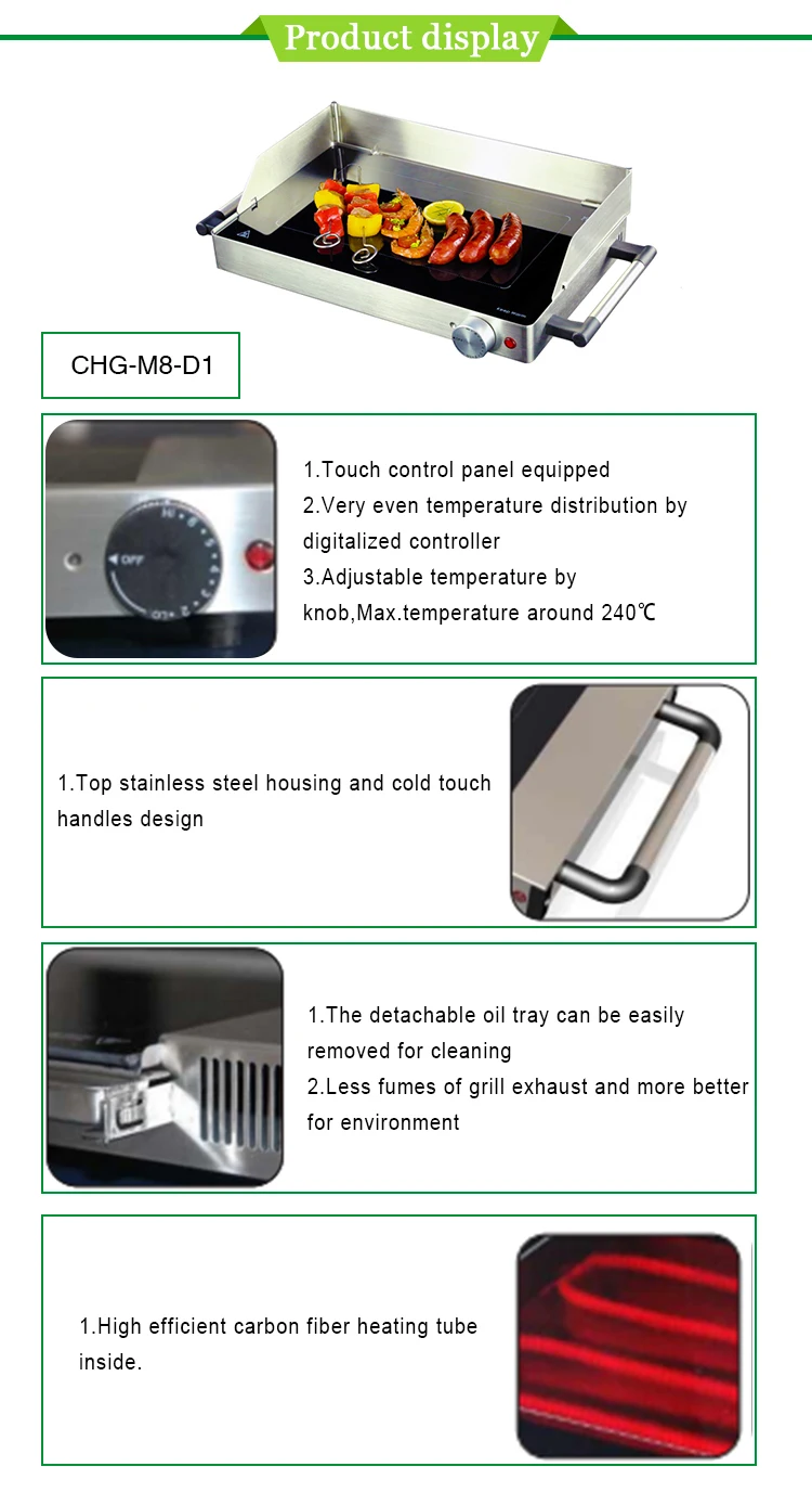 Best Indoor Portable Electric Barbeque Grill Hot Plate Ceramic Electric