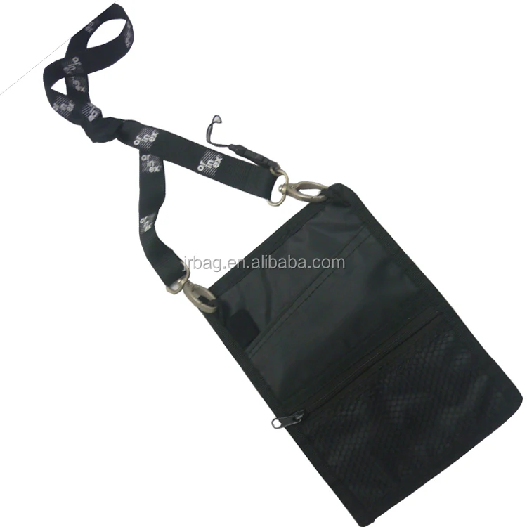 OEM ODM Factory Reusable Polyester Neck Bags ID Card Holder For Business