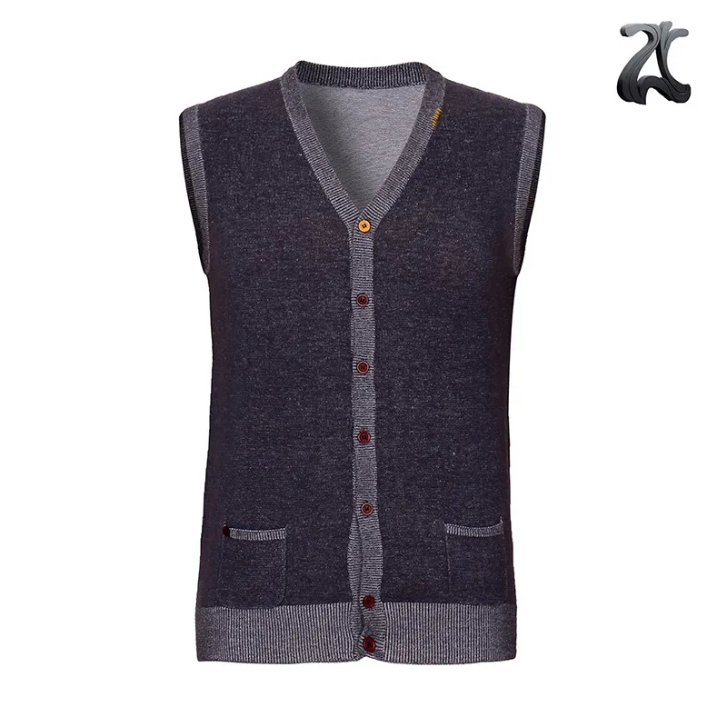 Pullover Sleeveless Knitting Striped Men Sweater Vest