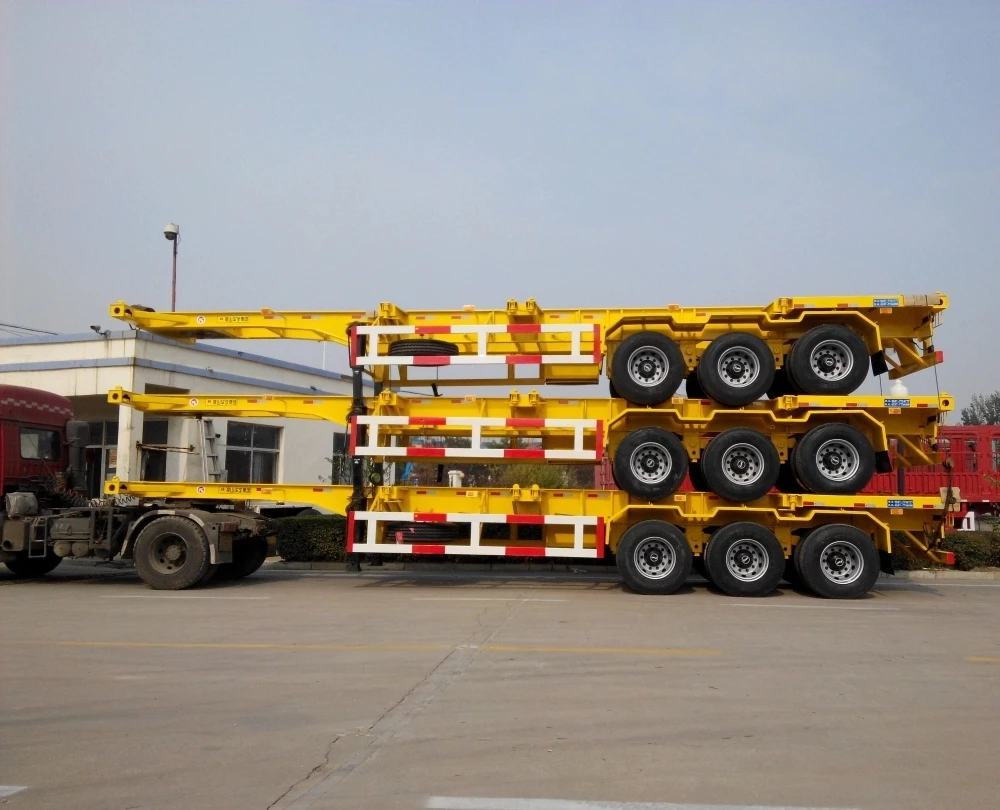 cimc 40ft 40t 骨架卡车半集装箱拖车 12 扭锁