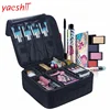Yaeshii Women Professional Cosmetic Case Beauty Brush Makeup Bag Travel Necessary Waterproof Cosmetic Bag Big Capacity Suitcase