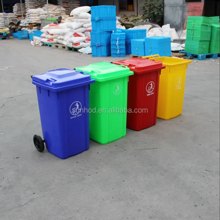 Ecofriendly 64 Gallon Commercial Outdoor Wheeled Plastic Trash Can Buy 240 Liter Outdoor