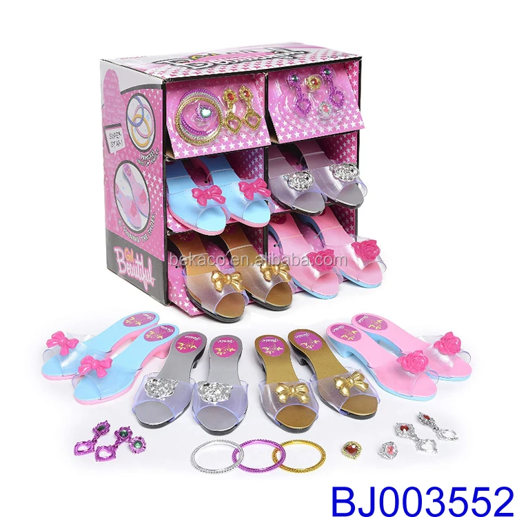 Little Girl Princess Play Gift Set With 4 Pairs for sale online Shoes and Jewelry Boutique 