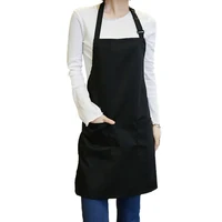 

Logo Printed Black Polyester Cotton Kitchen Cafe Apron