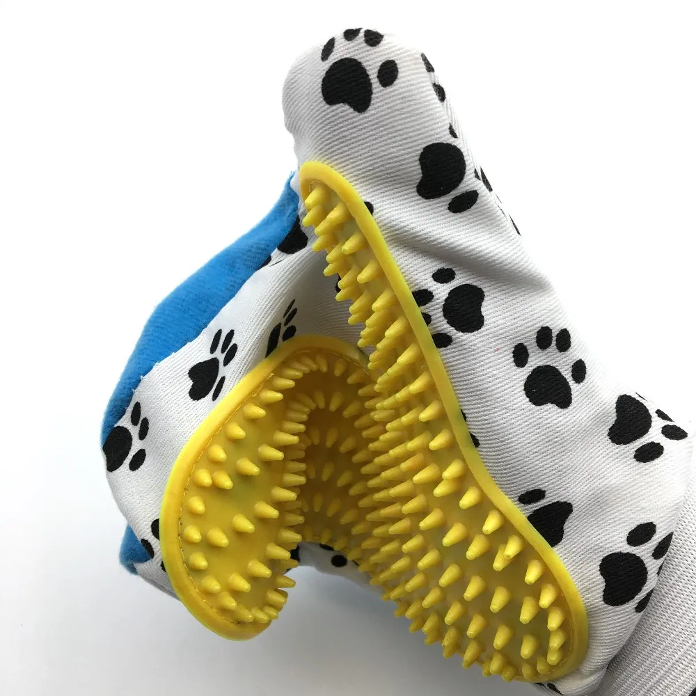Cute Hot Sale Double Side 2ini Pet Dog Wash Bath Mitt Glove Grooming