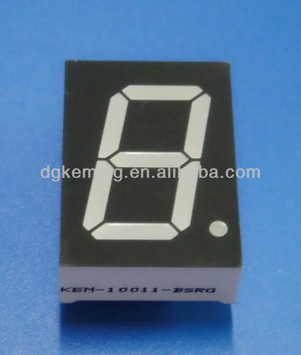 1.0 inch 1 digit kem-10016-aur red 7 segment led display