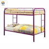 Home Furniture Hostel Hotel Dorm Cheap Two Deck Twin Over Twin Bunk Bed Metal Steel Iron Double Bed