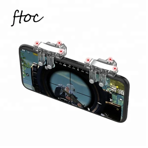 

Hot Selling Game Auxiliary Artifact L1R1 Trigger Buttons PUBG Mobile Shooting Game Controller, Clear