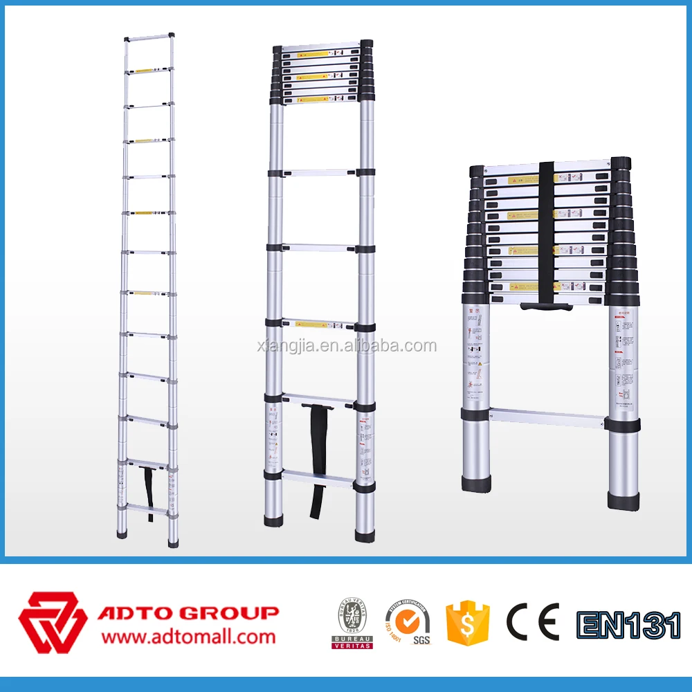 
6m price en 131 elastic aluminum portable telescopic folding ladders made in China 