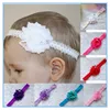 Cute baby girls hair decoration elastic lace baby shabby flower hair bands/headband/headwrap