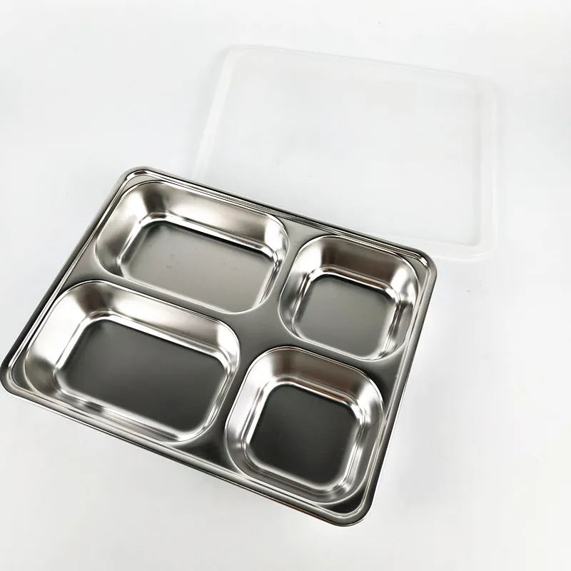 Wholesale Stainless Steel School Cafeteria Mess Tray,Fast Food Tray