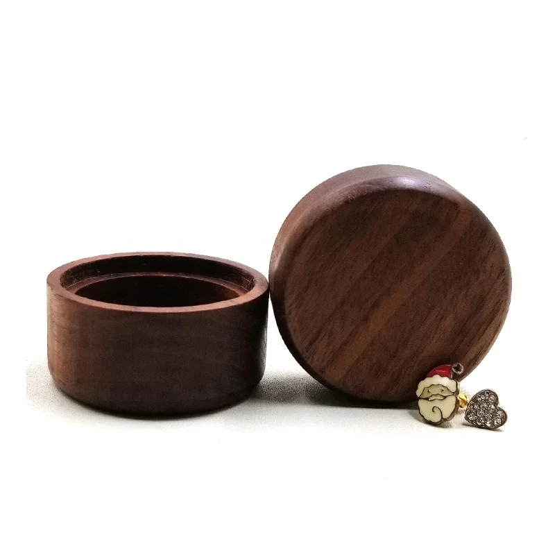 

High quality Luxury Jewelry Box walnut box wooden ring box, Nature