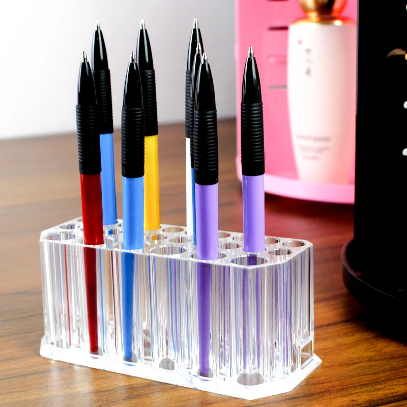 

Acrylic 26 Grids Lipstick Holder Makeup Organizer Eyeliner Pencil Cosmetic Storage Box Brushes Organizador de maquillaje Shelf