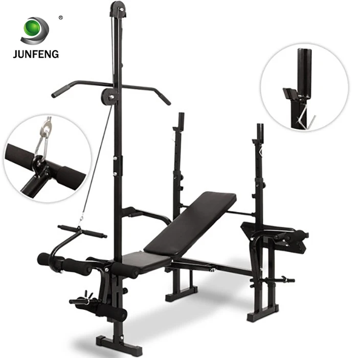 Hot sale China commercial exercise bench home gym equipment adjustable weight bench, Black