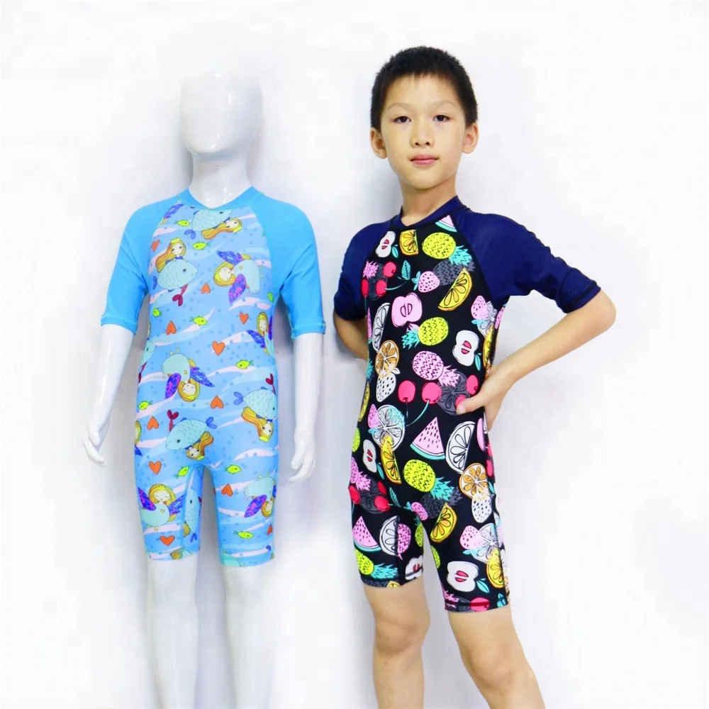 Wholesale Kids Swimsuit Child Long Sleeved Upf 50+ Beach Wear Onepiece