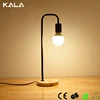 USA style retro industrial study vintage modern wood table lamp
