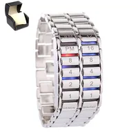 

Waterproof Unisex Lava Electronic Binary LED Bracelet Watch