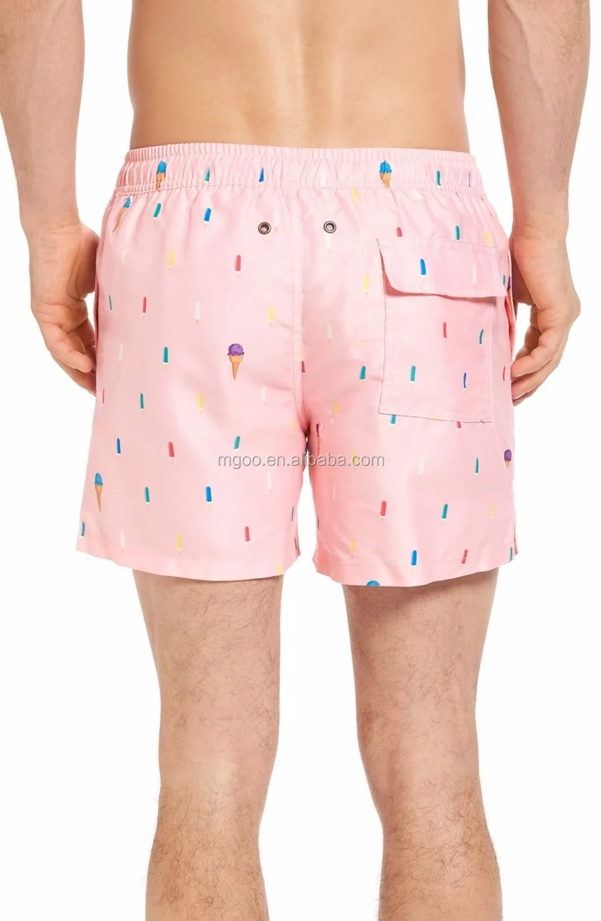 pink swim shorts